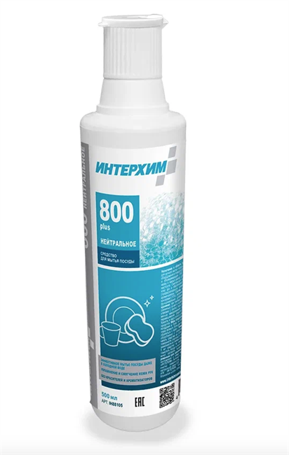ИНТЕРХИМ 800 plus НЕЙТР Средство для мытья посуды, 500 мл ih88105 - фото 7859