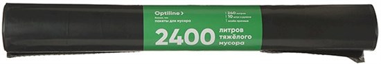 OPTILINE Мешки для мусора Премиум, 240 л, 100х140 см, 50 мкм, черные, 10 шт 23-0051 - фото 10985