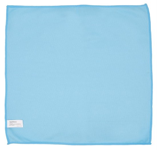 OPTILINE Салфетка из микрофибры 40х40 см для стекол и зеркал, 270 г/м2, голубая 31-3986