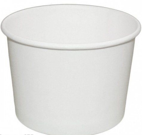 Креманка бумажная, 130/150 мл, диаметр 75 мм, высота 50 мм, белая, 60 шт 19-5693