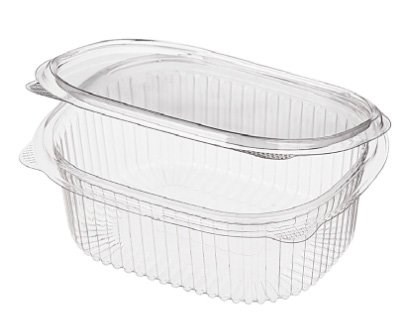 Контейнер с неразъемной крышкой 500 мл, 155х129х47 мм, овальный, РКС-500, 546 шт 17-3537