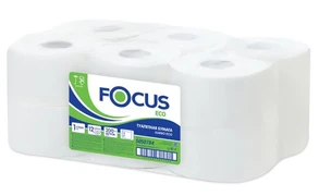 FOCUS Туалетная бумага 1-сл, 200 м, белая, 12 рул (5050784) 12-1274