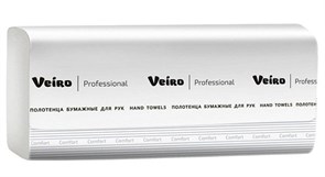 Полотенца бумажные Veiro Professional Lite, Z-сложения, 1-слойные, 21 пачка(Z2-200) 12-9231