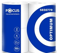 FOCUS Туалетная бумага Optimum, 2-сл., белая, 4 рул 12-1219