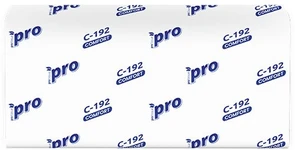 PROtissue Полотенца бум. листовые Comfort, 1-сл, V-слож, белые, 250 л в уп (C-192) 12-0655