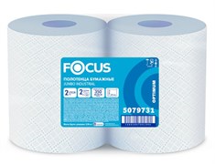 FOCUS Протирочная бумага Economic Choice, 2-слойная, ширина 24 см, 350 метров, белая с цветным тиснением 12-1473