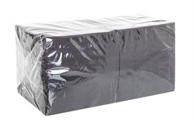 Салфетки бумажные черные, 2-слойные, 24х24 см, 250 л 12-2432