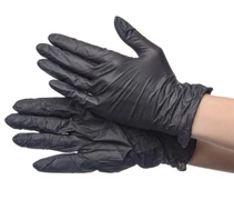 OPTILINE Перчатки нитриловые, размер М, черные, 200 штук 27-2662