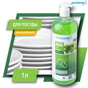 ИНТЕРХИМ 800 plus ЯБЛОКО Средство для мытья посуды (дозатор), 1 л ih88212